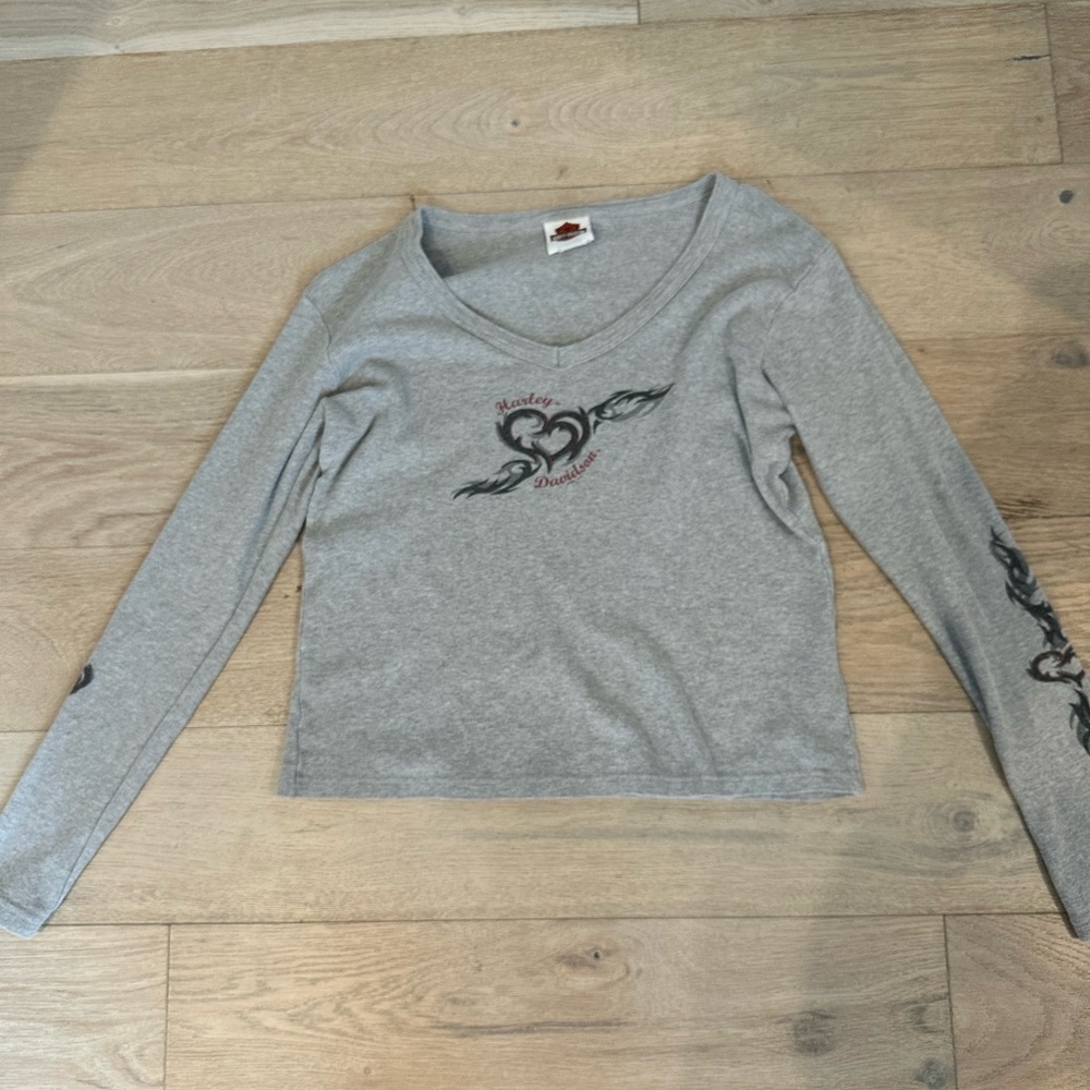 Harley Davidson Long Sleeve Heart Top